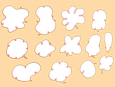 Konuşma balonu kümesi, vektör illüstrasyonu