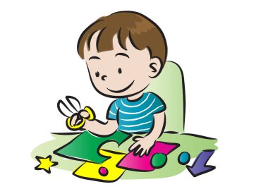 Okul için fırçası olan çocuk.