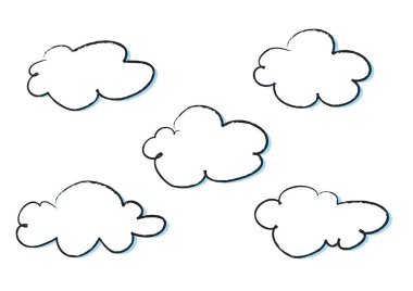 Bulut simgesi vektör illüstrasyonu