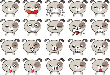 Arka planda köpek simgesi.