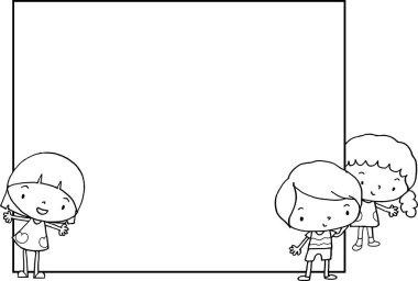 Çocuk geçmişi için vektör illüstrasyonuName