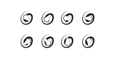 Beyaz arkaplanda ok işareti simgesi ayarlandı 