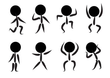 bir grup insanın siyah ve beyaz vektör çizimi