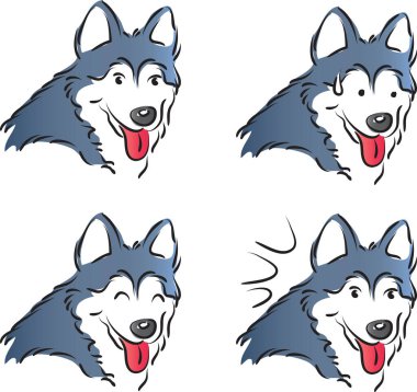 Şirin bir köpeğin vektör çizimi