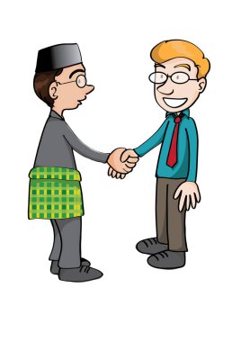 İki işadamı el sıkışıyor.