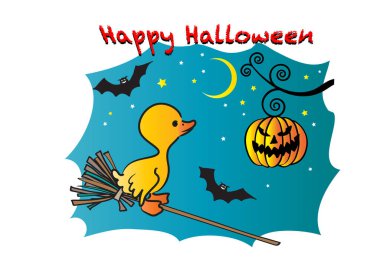 Arkaplanda ördek simgesi.