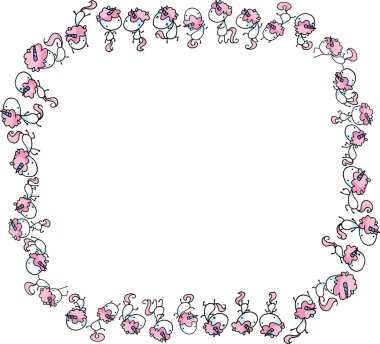 Çiçekli bir çerçevenin vektör illüstrasyonu