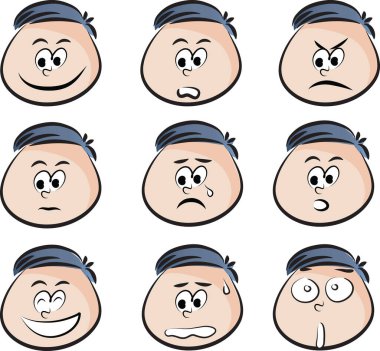 Çizgi film yüzleri.