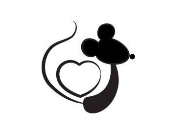 Şirin bir çizgi film simgesinin vektör çizimi