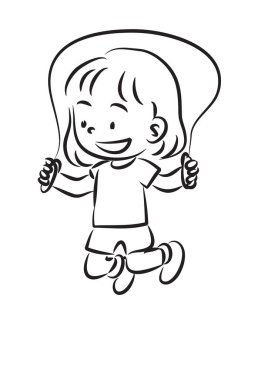 Çizgi film koşucusu çocuğun vektör çizimi