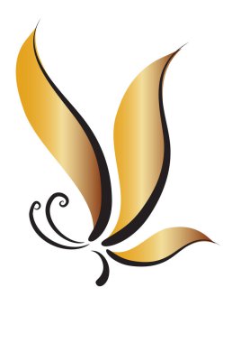 Beyaz arkaplanda renkli kelebeğin vektör çizimi 