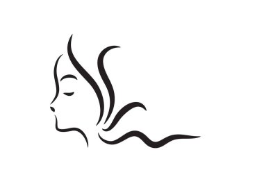 Güzel bir kadının vektör çizimi