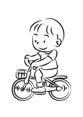 Bisiklet süren çocuk.