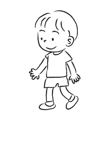 Wektor Ilustracja Szczęśliwy Kreskówki Dzieci — Wektor stockowy