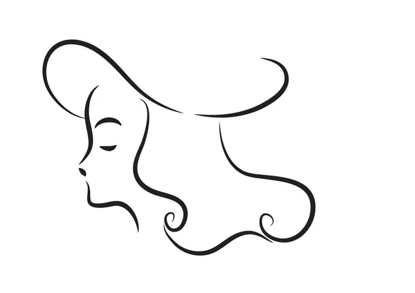 Ilustración Vectorial Una Mujer Hermosa — Vector de stock