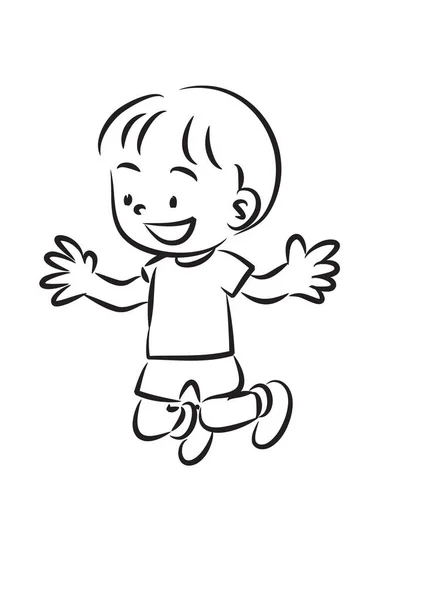 Wektor Ilustracja Szczęśliwych Dzieci Bawiących Się Piasku — Wektor stockowy