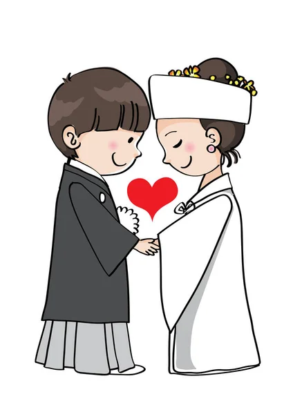 Mariage Couple Vecteur Illustration Conception — Image vectorielle