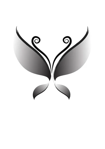 Ilustración Vectorial Mariposa Colores Sobre Fondo Blanco — Vector de stock