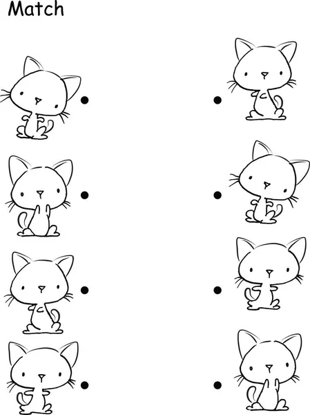 白色背景的卡通猫 — 图库矢量图片