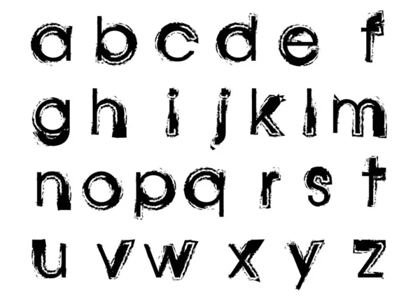 Alphabet Anglais Isolé Sur Fond Blanc Vecteur Illustration — Image vectorielle