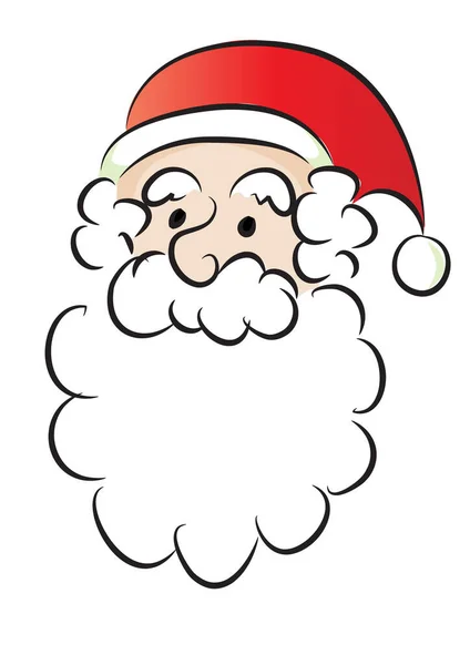 Natale Babbo Natale Cartone Animato Personaggio Vettore Illustrazione — Vettoriale Stock