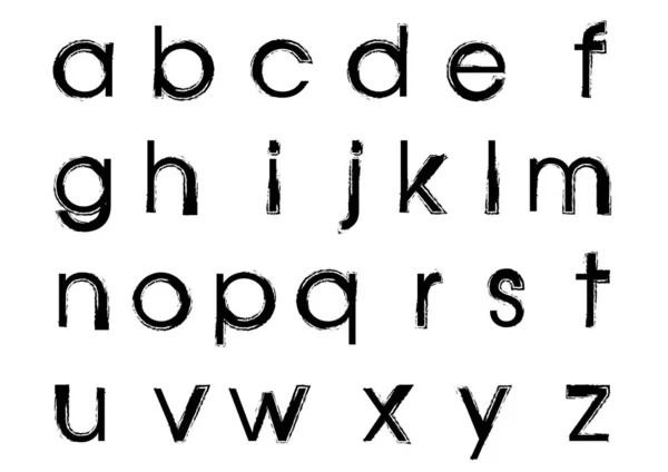 Alphabet Anglais Isolé Sur Fond Blanc Vecteur Illustration — Image vectorielle