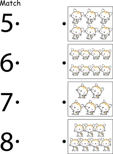 Desenhos Animados Gatos Fundo Branco Vetor —  Vetores de Stock