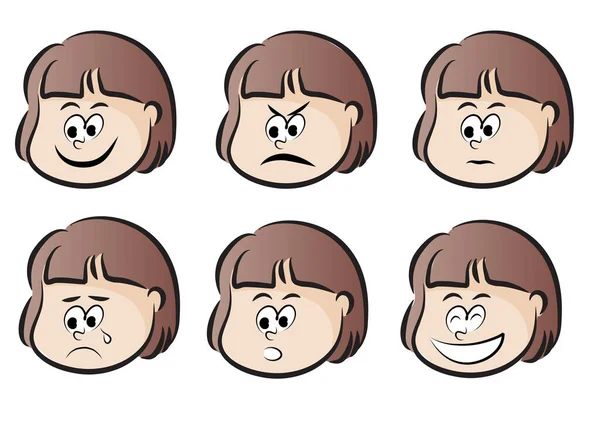 Set Emoticon Illustrazione Vettoriale — Vettoriale Stock