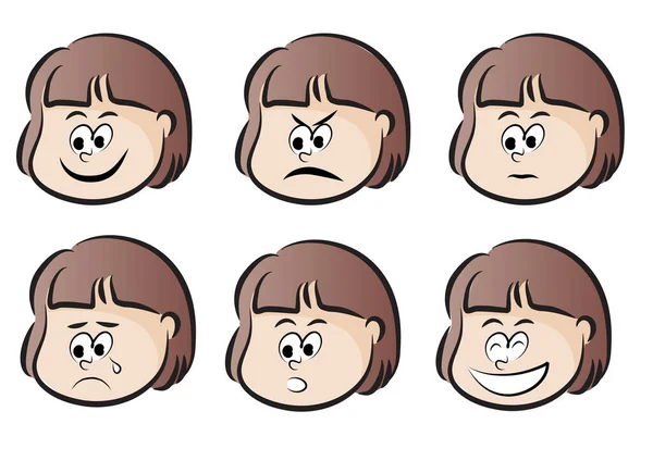 Satz Von Emoticons Vektorillustration — Stockvektor