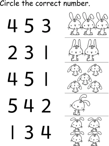 Illustration Vectorielle Des Numéros Dessin Animé — Image vectorielle