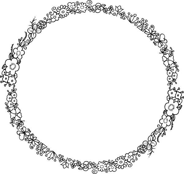 Векторна Ілюстрація Квіткової Рамки — стоковий вектор