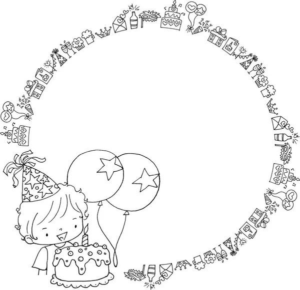 Livre Coloriage Pour Enfants Illustration Vectorielle — Image vectorielle