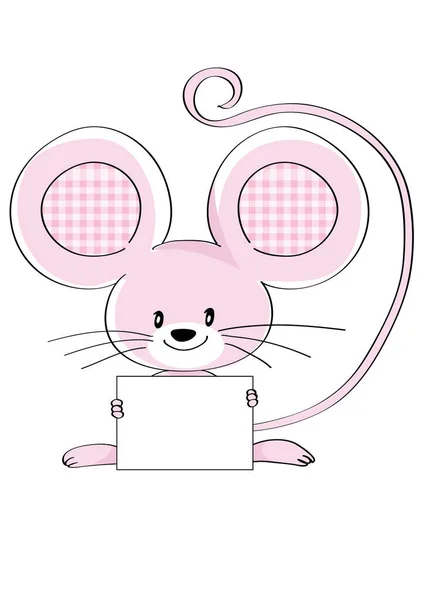 Милий Кролик Рожевим Кроликом — стоковий вектор