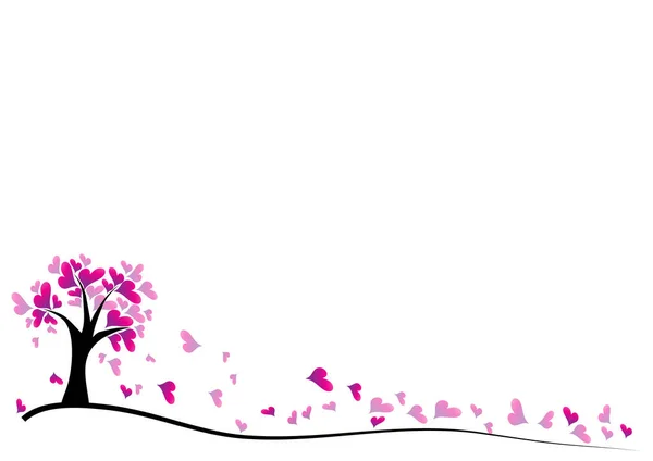 Roze Bloemen Bladeren — Stockvector