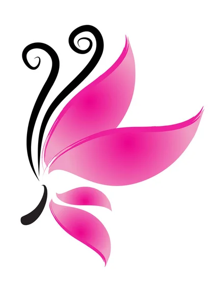 Illustration Vectorielle Papillon Coloré Sur Fond Blanc — Image vectorielle