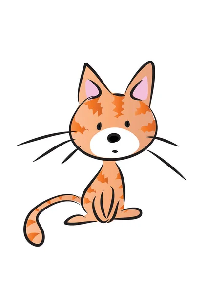 Vektor Illustration Von Cartoon Niedliche Katze — Stockvektor