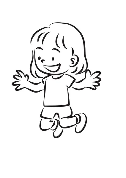 Vektorová Ilustrace Šťastných Dětí Které Hrají Větru — Stockový vektor