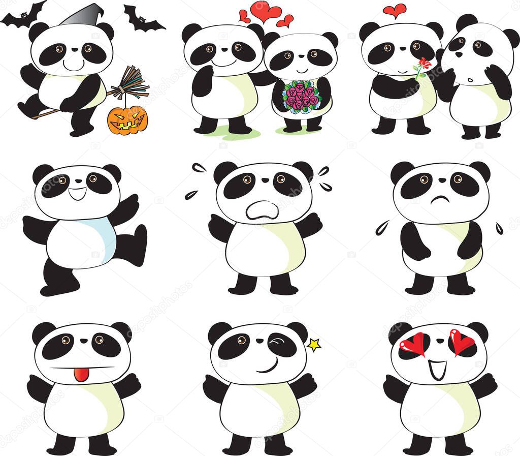 panda and dog seamless pattern