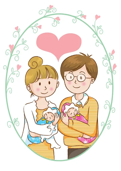 Parents Nouveau Nés — Image vectorielle