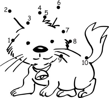 bir kedinin siyah beyaz çizimi