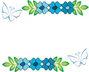 Çiçek çerçevesinin vektör illüstrasyonuName