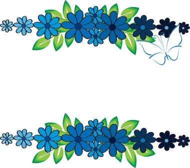 Çiçek çerçevesinin vektör illüstrasyonuName