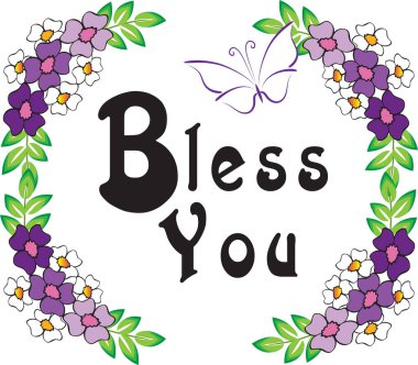 Metinli bahar çiçeklerinin çizimi