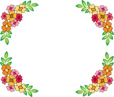 Çiçek çerçevesinin vektör illüstrasyonuName