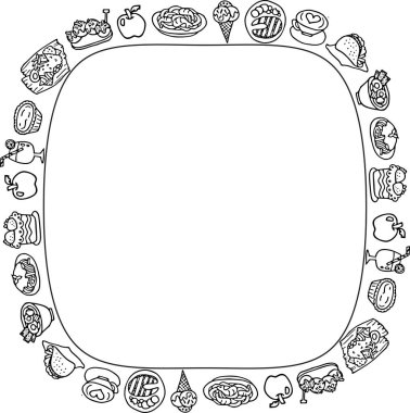 Beyaz ve siyah kedili çerçeve