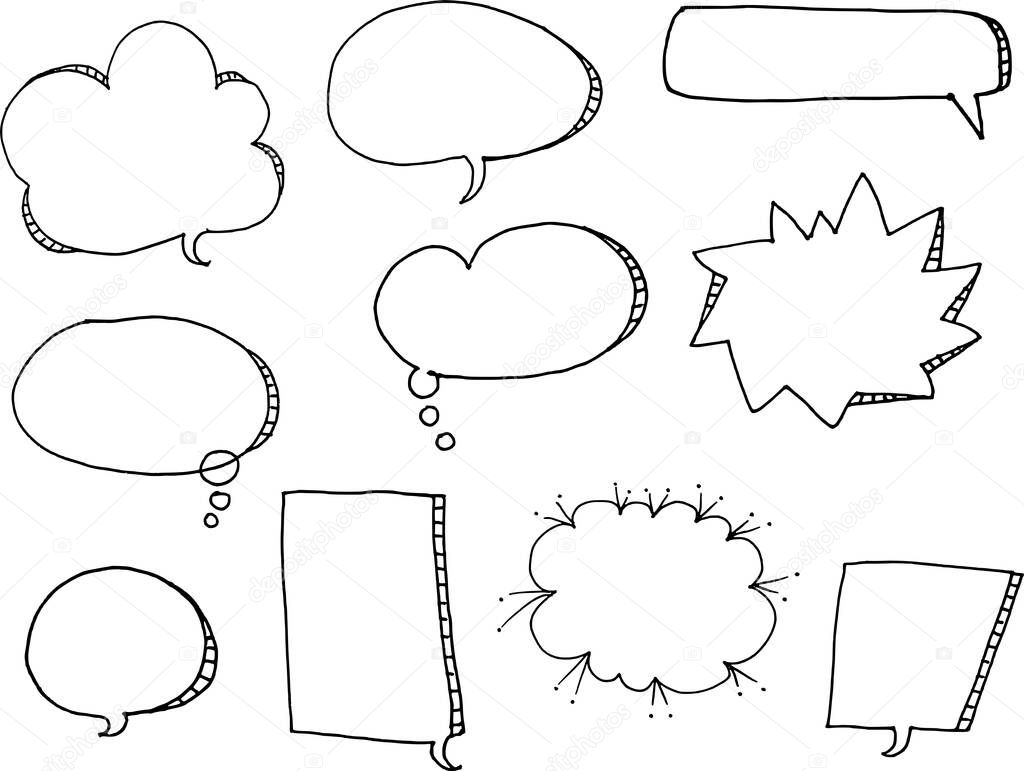 speech bubbles. vector illustration