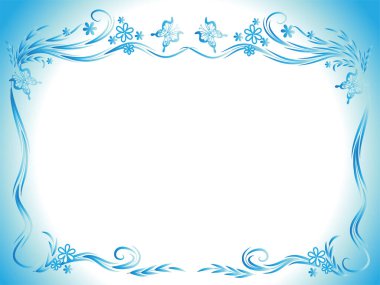 Çiçek çerçevesinin vektör illüstrasyonuName