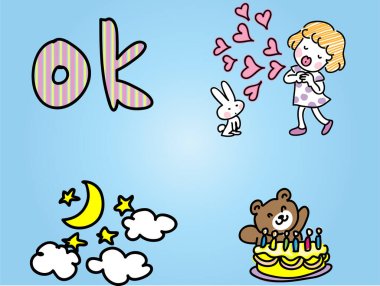 Vektördeki sevimli karalama çocukları