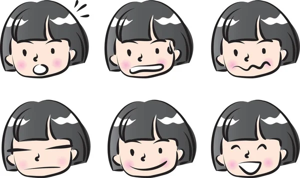Set Emoticon Illustrazione Vettoriale — Vettoriale Stock