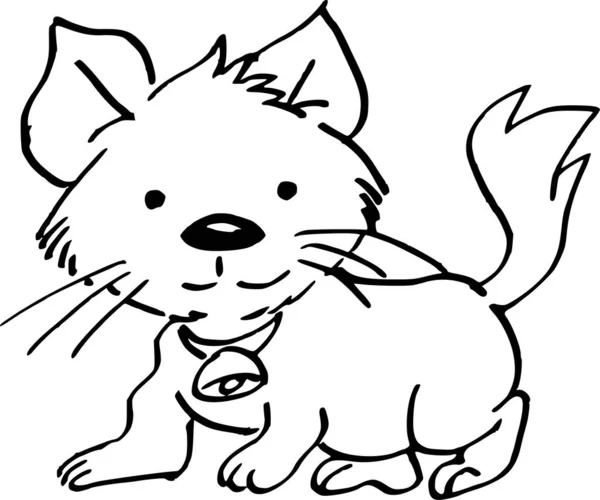Ilustração Vetorial Desenho Animado Cão Bonito —  Vetores de Stock